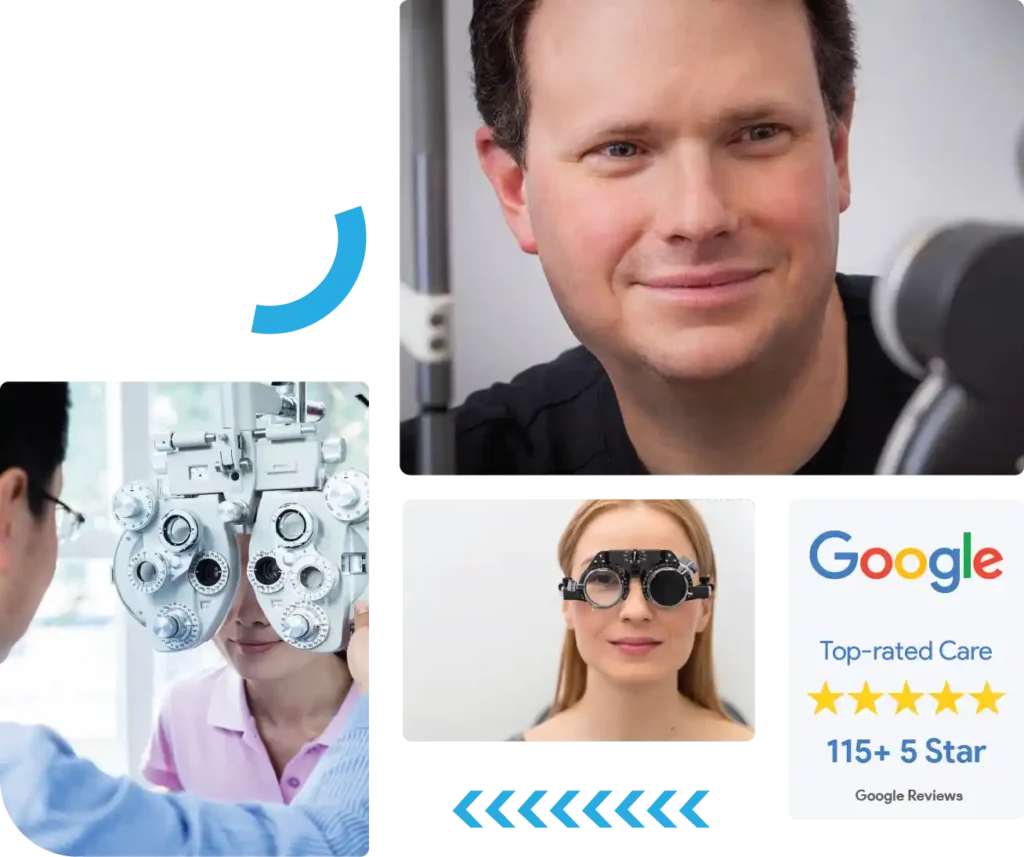 Nelson Preschel and google reviews for cataract surgery landing page